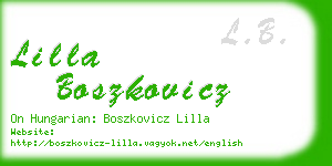 lilla boszkovicz business card